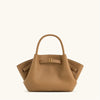 JW PEI Hana Women's Genuine Leather Dumpling Bag Brown Mini Crossbody Shoulder Tote