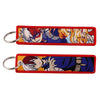 Anime Embroidered Keychain Double-Sided Key Fob 3 x 13 cm (1.2 x 5.1 in) for Backpacks Cars Motorcycles Gift