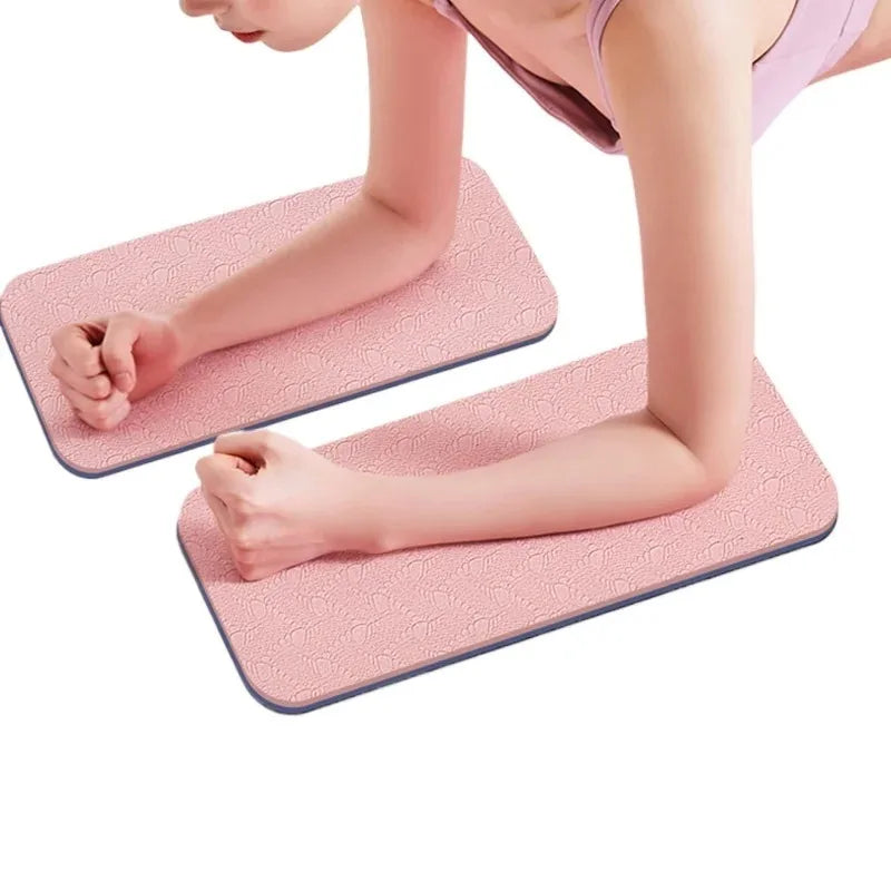 2-Pack TPE Yoga Support Pads 34 x 17 x 0.8 cm (13.4 x 6.7 x 0.3 in) – Anti-Slip Knee & Exercise Mat Pads