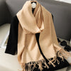 Women’s Long Winter Scarf – Cashmere Blend Shawl Hijab Wrap, Solid Colors, 200×33 cm (79×13 in) – 62 Colors