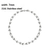 316L Stainless Steel Cuban Figaro Chain Bracelet, Unisex Vintage Punk K-Pop Link Bracelet