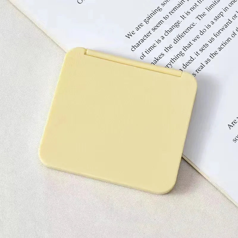 Double-Sided Mini Pocket Makeup Mirror Portable Compact Hand Mirror for Women & Girls Cute Square Design Multiple Colors