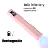 Cordless Handheld UV Nail Lamp with Stand & LCD — Portable USB Rechargeable Gel Nail Dryer