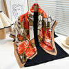 90 x 90 cm (35 x 35 in) Twill Silk-Feel Square Scarf – Women’s Luxury Tree Print Head Scarf, Shawl, Hijab, Bandana