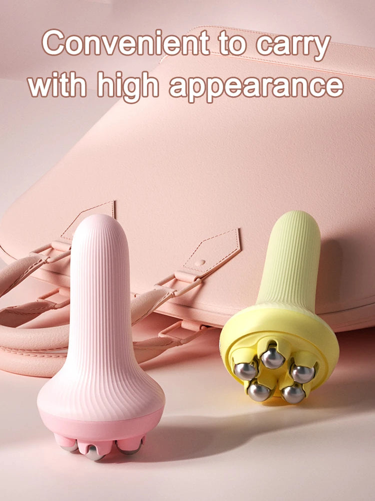 5-Bead Handheld Roller Massager for Legs & Abdomen - Muscle Relief & Abdominal Shaping, 7.5 x 7.5 x 14.5 cm (3 x 3 x 5.7 in)