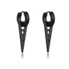 Punk Stainless Steel Stud Earrings Black – Unisex Vintage Hip Hop Ear Studs