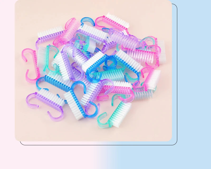Plastic Nail Brushes 1/3/10 Pack, Soft Bristle Manicure and Nail Art Cleaning Brushes, Multi-Color