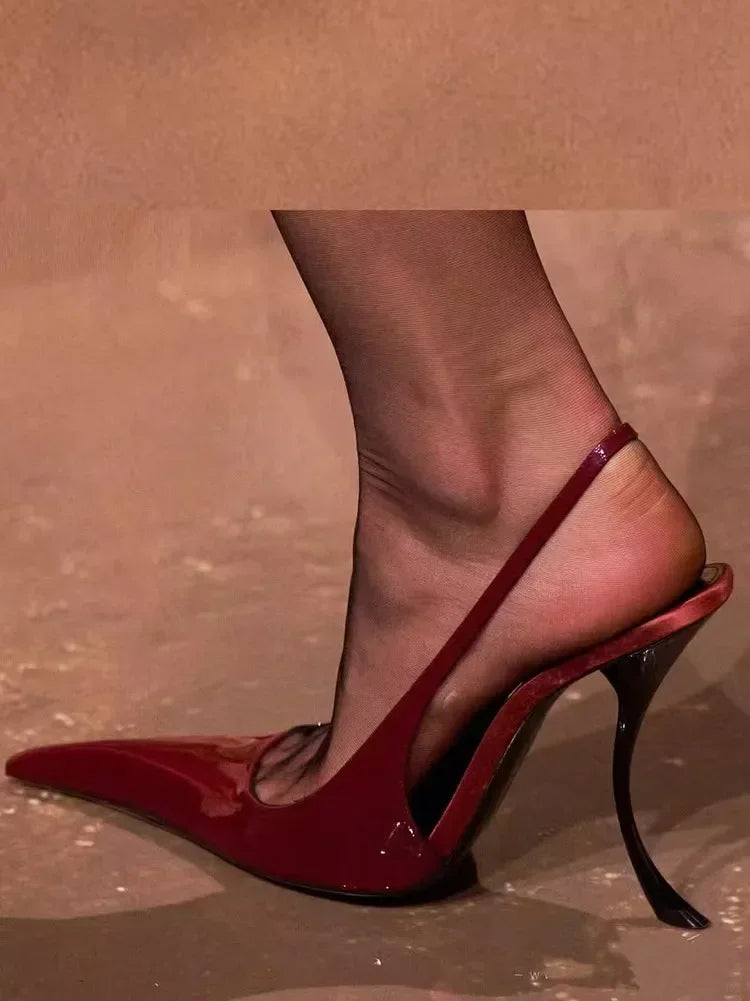Women's Slim-Fit Pointed High Heel Sandals – 10 cm (4 in) Stiletto Party & Wedding Heels