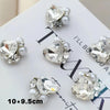 Clear Crystal Heart Nail Rhinestones 5-Pack – Transparent Glass Nail Art Gems DIY Charms