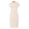 Women's Denim Midi Dress Ruched Short Sleeve Casual A-Line Streetwear for Spring Summer
