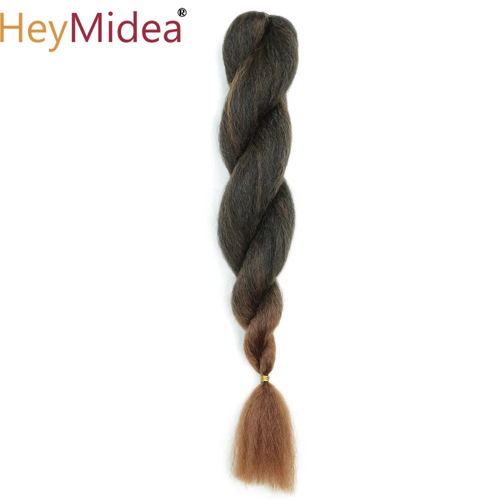 Crochet Kinky Curly Ombre Marley Braiding Hair – Synthetic Yaki Straight, 26 in (66 cm), ~60 g