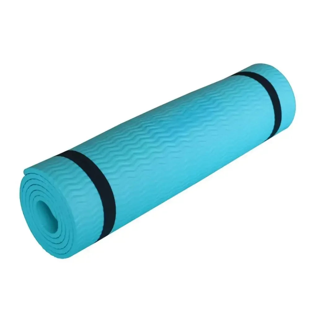 Thick Yoga Exercise Mat 24 x 71 in (61 x 180 cm) – 0.33 in (8 mm) Cushioned Fitness Mat for Pilates, Gymnastics & Camping