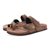 Cow Suede Cork Clogs for Women - Comfortable Footbed Mules Sandals