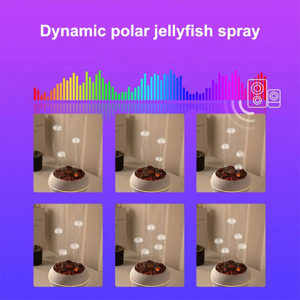 Jellyfish 250ml Aromatherapy Diffuser Remote Control Cool Mist Humidifier with Colorful Night Lights