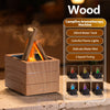 NEWSTYLE Simulated Flame Aroma Diffuser – Bonfire LED Ultrasonic Cool Mist Humidifier & Essential Oil Diffuser, 280ml (9.5 fl oz) with Remote
