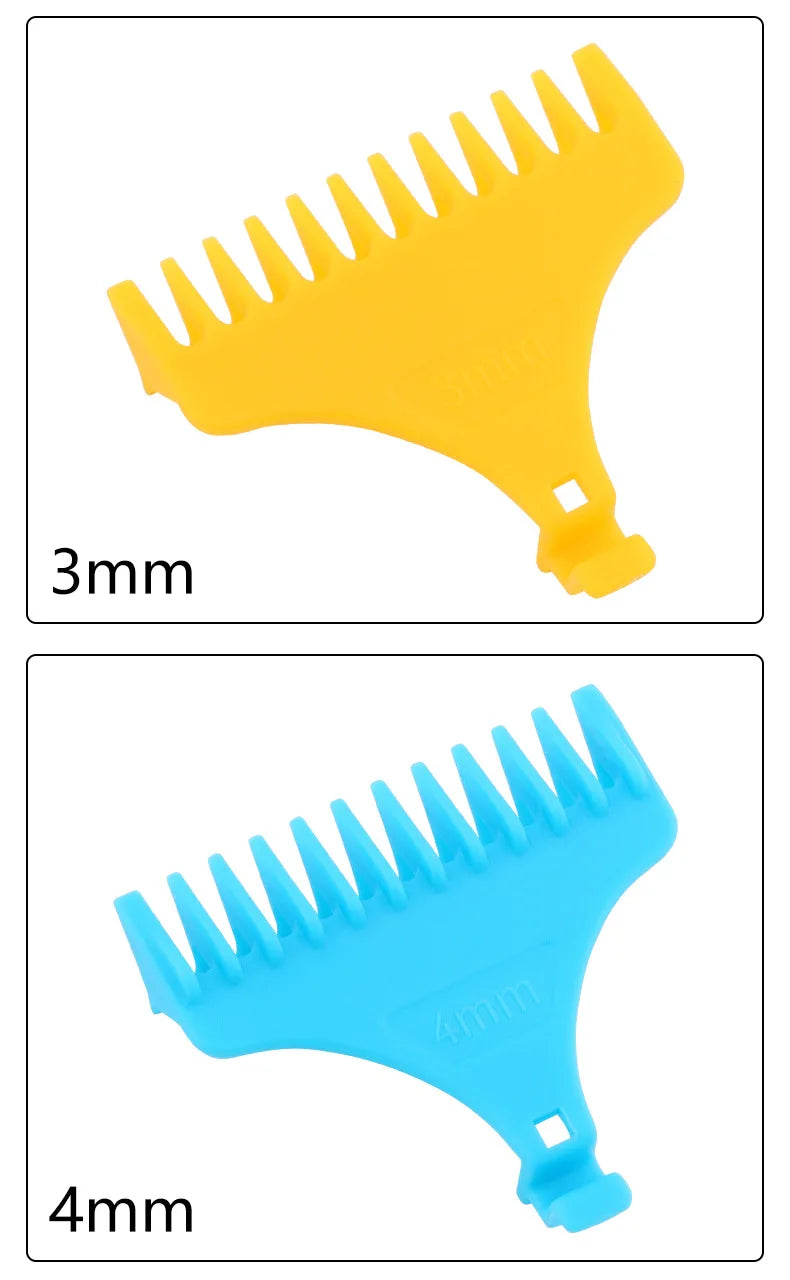 6-Pack Hair Clipper Guard Set – 1mm (0.04") 2mm (0.08") 3mm (0.12") 4mm (0.16") 6mm (0.24") 9mm (0.35") – Universal Trimmer Guide Combs for Hair Cutting & Styling