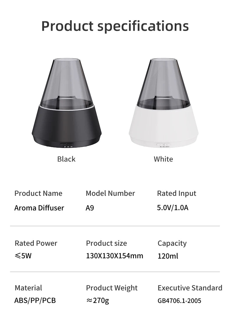 NEWSTYLE Simulated Flame Aroma Diffuser – Bonfire LED Ultrasonic Cool Mist Humidifier & Essential Oil Diffuser, 280ml (9.5 fl oz) with Remote