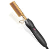 Pink Electric Hot Comb Hair Straightener for Hair, Beard & Wigs – Portable Wet/Dry Heat Press Styling Tool