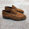 Women's Retro Faux Suede Loafers — Genuine Leather Lining, Sheepskin Insole, Rubber Sole