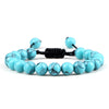 8mm Tiger Eye & Lava Stone Adjustable Braided Bracelet — Unisex Beaded Yoga Healing Energy Bracelet