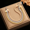 316L Stainless Steel Twisted Bangle Bracelet for Women - 18K Gold Plated Waterproof Wrist Chain Gift