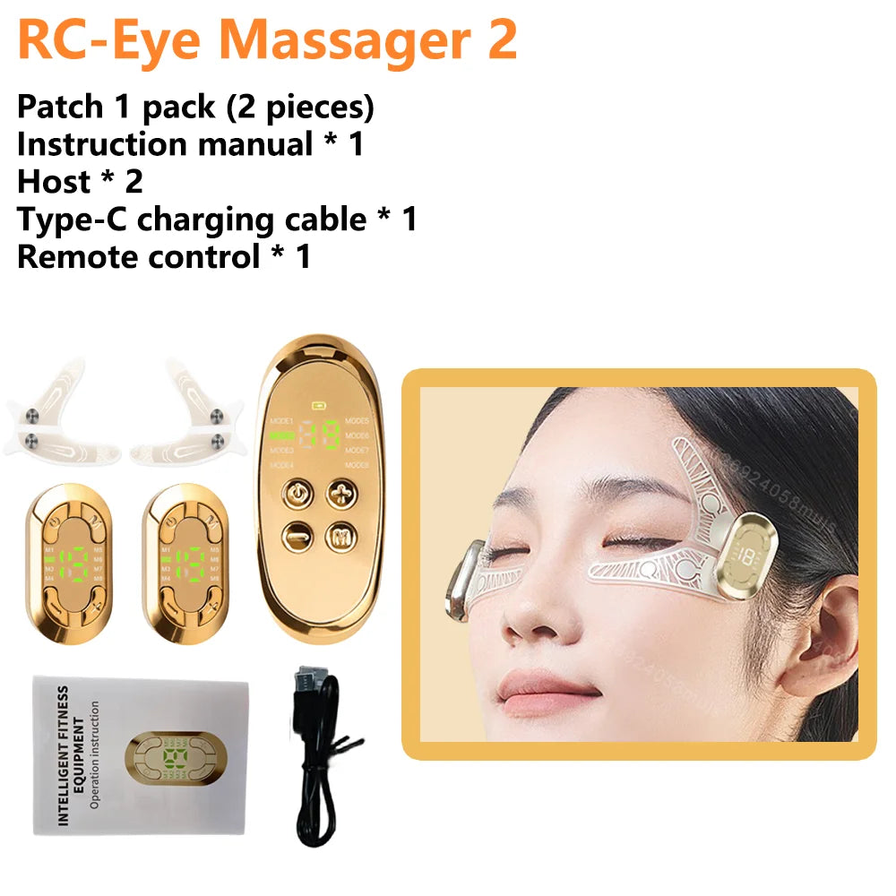 EMS Microcurrent Eye Massager – Portable USB Eye Care Device for Dark Circles, Puffiness & Anti-Wrinkle