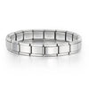 9mm (0.35 in) Italian Charm Bracelet, Stainless Steel Link Bangle, Elastic Charm Chain