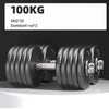 Adjustable Iron Dumbbells — 5–50 kg (11–110 lb) Each, Up to 100 kg Pair | Fast-Adjust Strength Training