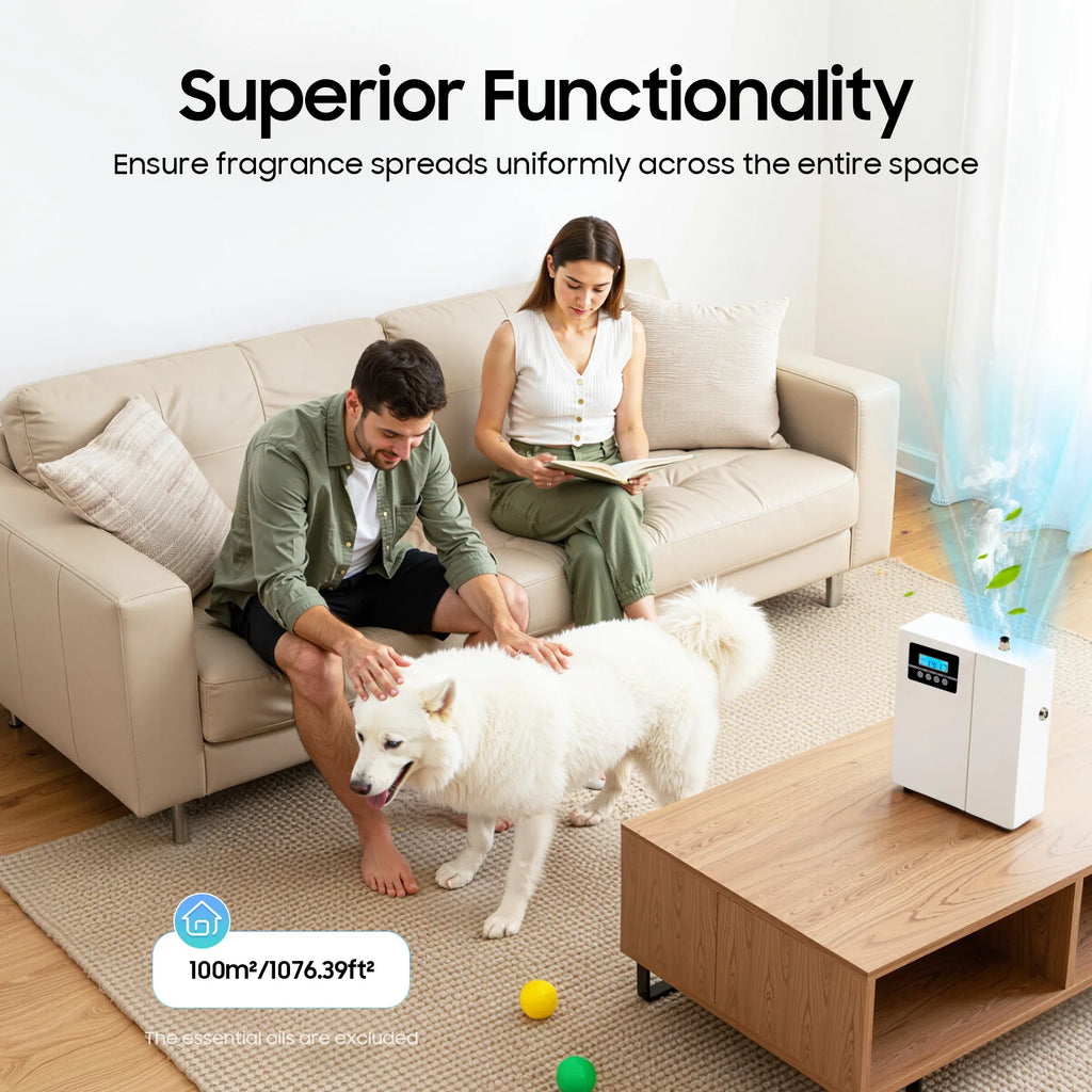Smart Aroma Diffuser 150ml (5.07oz) Wall‑Mount & Freestanding Scent Machine with Timer for Home and Office