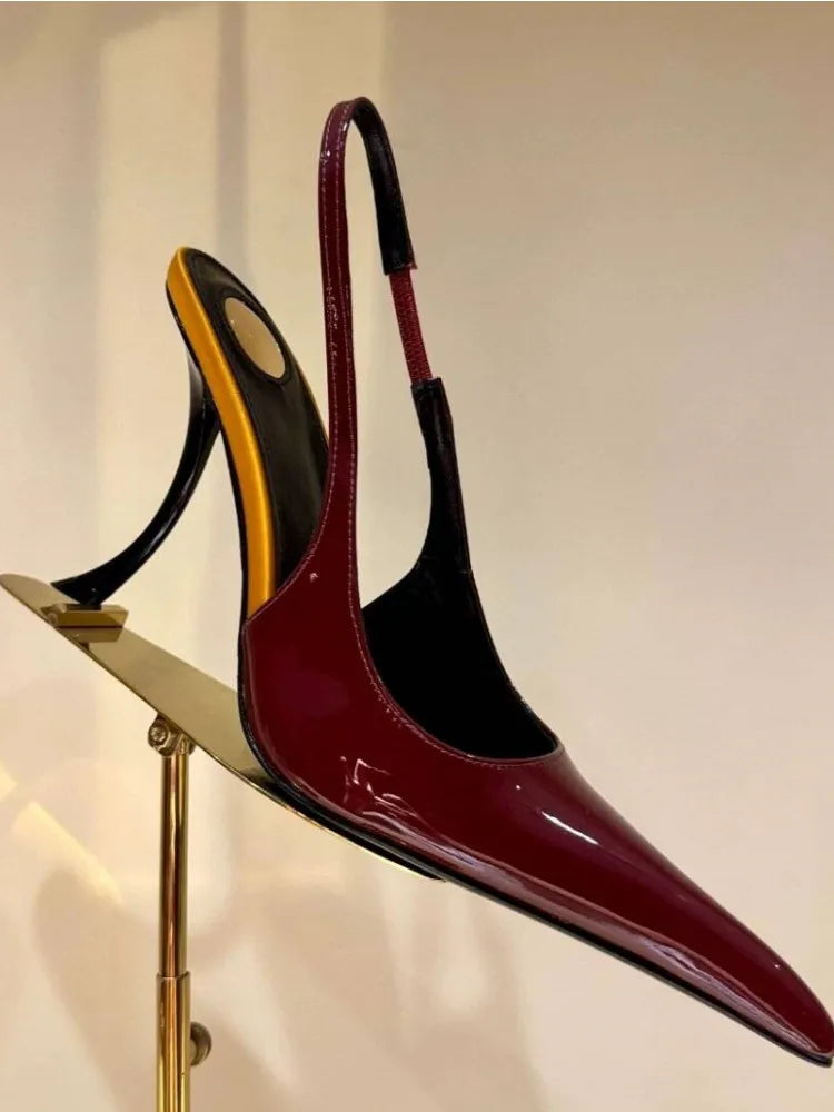 Women's Slim-Fit Pointed High Heel Sandals – 10 cm (4 in) Stiletto Party & Wedding Heels