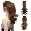 14-Inch (35 cm) Wavy Clip-In Ponytail Extension – Synthetic Claw Clip with Elastic Band, 1 Piece (Blonde/Black)