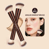 Double-Ended Angled Makeup Brush - Soft Synthetic Fiber for Foundation, Concealer, Blush & Bronzer