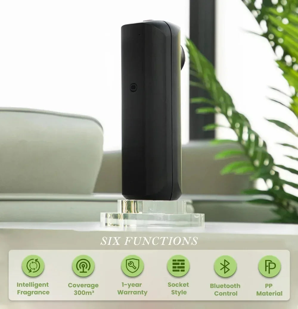 NAMSTE Plug-In Wall Fragrance Diffuser Waterless Smart Aroma Diffuser with Bluetooth 100ml Socket Mount for Home