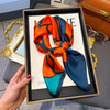 Luxury Square Silk-Feel Scarf 70 x 70 cm (27.6 x 27.6 in) Korean Fashion Floral Bandana Kerchief Wrap