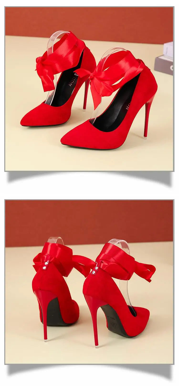 Pearl Bead Ankle-Strap Pumps Gold – Rhinestone Buckle High Heels 7cm (2.8in) & 10cm (3.9in) – Party Wedding Shoes, Plus Sizes to EU 45