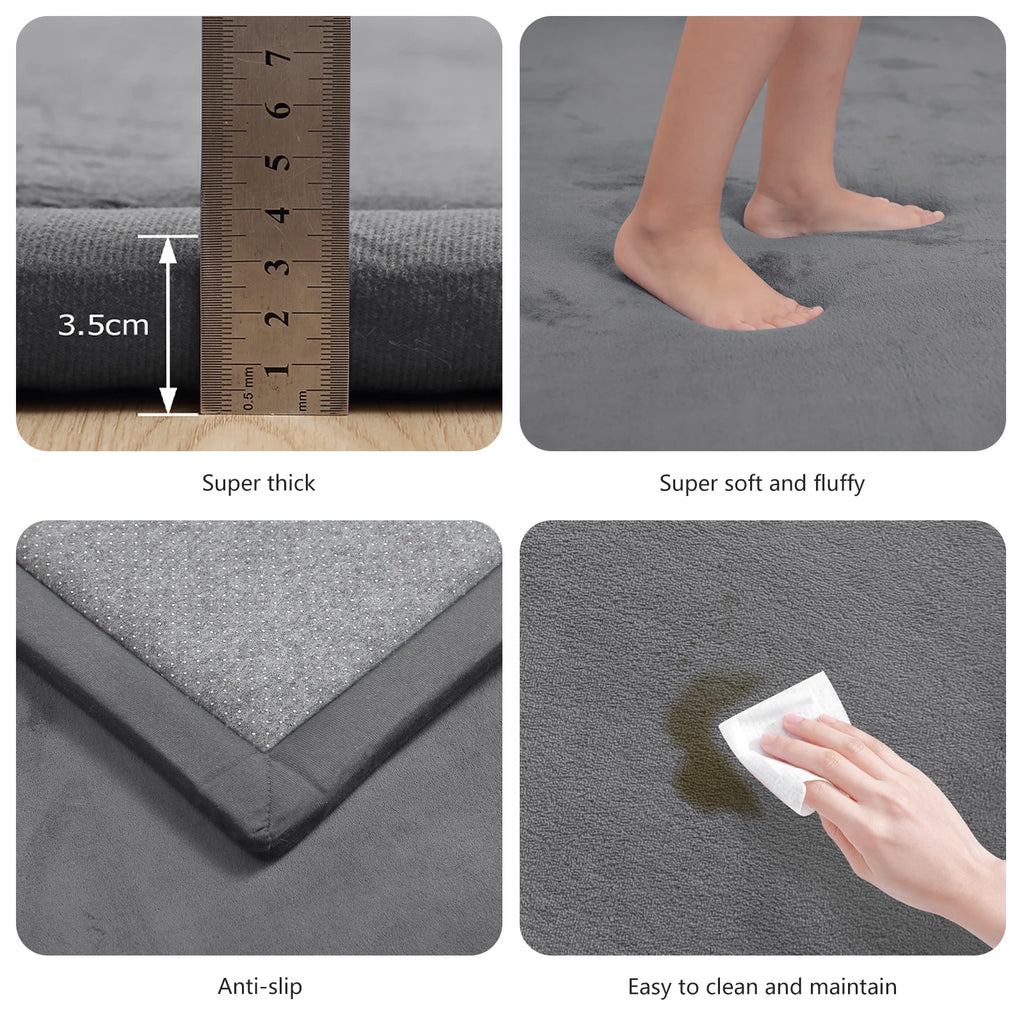 1.3 in (33 mm) Thick Tatami Play Mat - Large Non-Slip Soft Crawling & Kids Yoga Mat for Nursery and Living Room