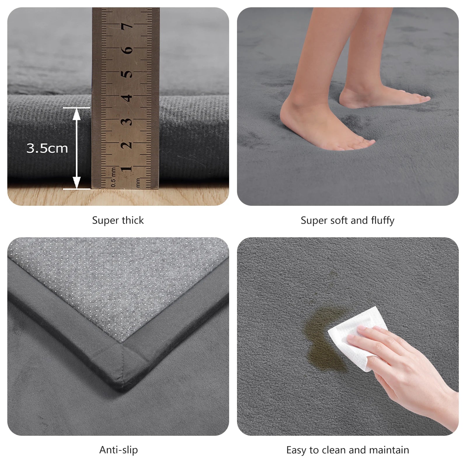 1.3 in (33 mm) Thick Tatami Play Mat - Large Non-Slip Soft Crawling & Kids Yoga Mat for Nursery and Living Room