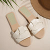 Women's Braided Flat Sandals - Comfortable Open Toe Soft Sole Flip Flops for Beach & Casual Wear