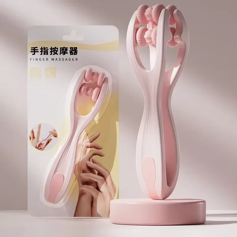 Dual-Row Roller Finger Massager — Portable Manual Finger & Hand Massager to Relieve Fatigue and Improve Circulation