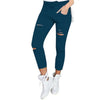 Plus Size Ripped Stretch Straight Jeans for Women — Mid-Waist Ankle-Length Distressed Denim