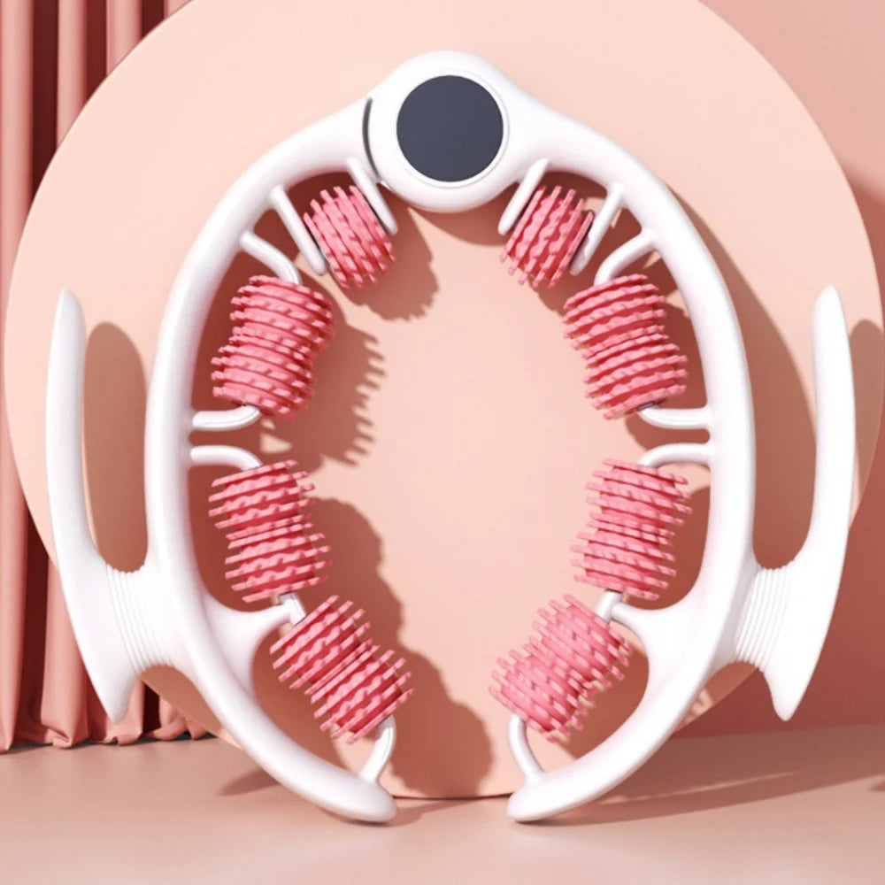 8-Wheel Full-Coverage Manual Massage Roller – Deep Tissue Leg, Arm & Waist Massager