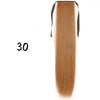 Wrap-Around Clip-In Ponytail Hair Extension 22-34 in (56-86 cm) Long Straight Heat-Resistant Synthetic Blonde Brown