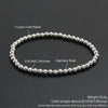 Stackable Stainless Steel Beaded Bracelet – Unisex 2mm/5mm/8mm Ball Beads, Gold & Silver