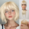 Natural Blunt Cut Black Clip-In Bangs 100% Human Hair Fringe Lightweight Wispy Extension