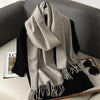 Women’s Long Winter Scarf – Cashmere Blend Shawl Hijab Wrap, Solid Colors, 200×33 cm (79×13 in) – 62 Colors