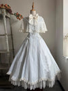 French Sweet Lolita A-Line Mini Dress – Bow & Lace Patchwork, Empire Waist Princess Party Dress for Women