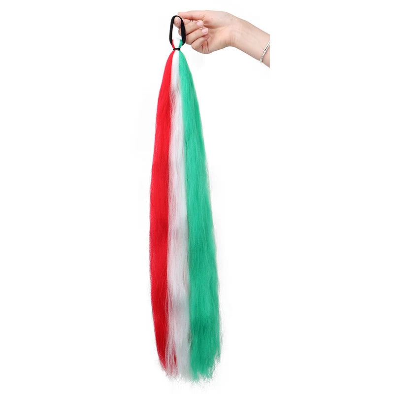 WIGSIN 26-Inch (66 cm) Synthetic Ponytail Extension – Long Yaki Straight Ombre with Elastic Tie