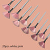 10/20/50pcs Fan-Shaped Foundation Makeup Brush Set, Multifunctional Facial Mask & Essential Oil Applicators