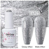 Top & Base 15ml (0.5 fl oz) Gel Nail Polish – Semi-Permanent UV/LED Soak-Off Base Coat and Top Coat, Long-Lasting Manicure