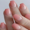 24-Pack Glossy Pink Medium Square Press-On Nails Full-Cover False Nails for Women
